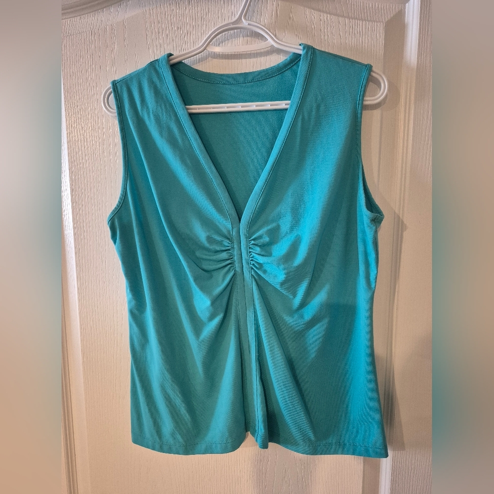 Teal Sleeveless Jumpsuit